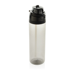 Lightweight recycled rPET bottle, dual leak-proof lid, 800ml black colour