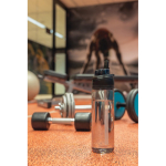 Lightweight recycled rPET bottle, dual leak-proof lid, 800ml black colour