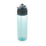 Lightweight recycled rPET bottle, dual leak-proof lid, 800ml blue colour