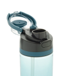 Lightweight recycled rPET bottle, dual leak-proof lid, 800ml blue colour