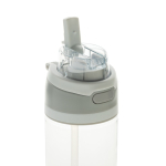 Lightweight recycled rPET bottle, dual leak-proof lid, 800ml white colour