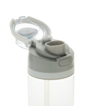 Lightweight recycled rPET bottle, dual leak-proof lid, 800ml white colour