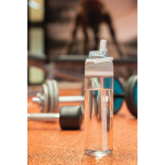 Lightweight recycled rPET bottle, dual leak-proof lid, 800ml white colour