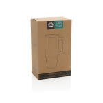 Recycled stainless steel tumbler, flip spout, screw lid, 900ml black colour
