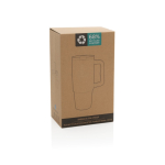 Recycled stainless steel tumbler, flip spout, screw lid, 900ml white colour
