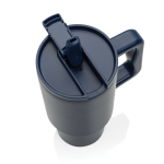 Recycled stainless steel tumbler, flip spout, screw lid, 900ml navy-blue colour