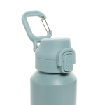 Recycled stainless steel sports bottle, lockable leak-proof lid, 600ml green colour