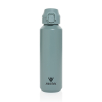 Recycled stainless steel sports bottle, lockable leak-proof lid, 600ml green colour