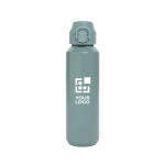 Recycled stainless steel sports bottle, lockable leak-proof lid, 600ml green colour