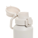 Recycled stainless steel sports bottle, lockable leak-proof lid, 600ml beige colour