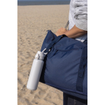 Recycled stainless steel sports bottle, lockable leak-proof lid, 600ml beige colour