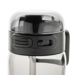 Recycled rPET sports bottle, leak-proof lid, straw, 800ml black colour