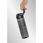Recycled rPET sports bottle, leak-proof lid, straw, 800ml black colour