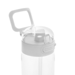 Recycled rPET sports bottle, leak-proof lid, straw, 800ml white colour