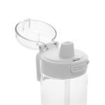 Recycled rPET sports bottle, leak-proof lid, straw, 800ml white colour