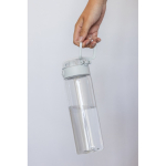 Recycled rPET sports bottle, leak-proof lid, straw, 800ml white colour