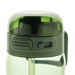 Recycled rPET sports bottle, leak-proof lid, straw, 800ml green colour