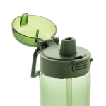 Recycled rPET sports bottle, leak-proof lid, straw, 800ml green colour