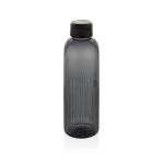 Recycled rPET bottle, grip, wavy design, handle, 750ml black colour