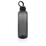 Recycled rPET bottle, grip, wavy design, handle, 750ml black colour