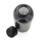 Recycled rPET bottle, grip, wavy design, handle, 750ml black colour