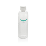 Recycled rPET bottle, grip, wavy design, handle, 750ml white colour