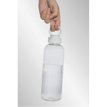 Recycled rPET bottle, grip, wavy design, handle, 750ml white colour