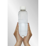 Recycled rPET bottle, grip, wavy design, handle, 750ml white colour