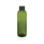Recycled rPET bottle, grip, wavy design, handle, 750ml green colour