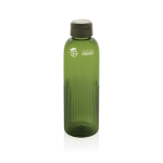 Recycled rPET bottle, grip, wavy design, handle, 750ml green colour