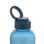 Recycled rPET bottle, grip, wavy design, handle, 750ml navy-blue colour
