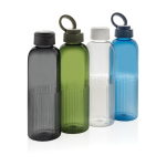 Recycled rPET bottle, grip, wavy design, handle, 750ml navy-blue colour
