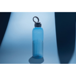 Recycled rPET bottle, grip, wavy design, handle, 750ml navy-blue colour