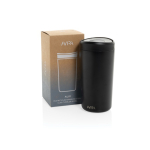 Eco thermal takeaway mug, click lid, 400ml, Avira Alix black colour