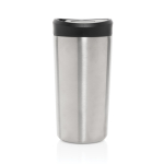 Eco thermal takeaway mug, click lid, 400ml, Avira Alix silver colour