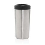 Eco thermal takeaway mug, click lid, 400ml, Avira Alix silver colour