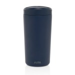 Eco thermal takeaway mug, click lid, 400ml, Avira Alix navy-blue colour