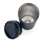 Eco thermal takeaway mug, click lid, 400ml, Avira Alix navy-blue colour