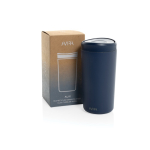 Eco thermal takeaway mug, click lid, 400ml, Avira Alix navy-blue colour
