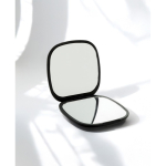 Recycled plastic mirror, dual view, standard and magnification black colour