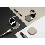 Recycled plastic mirror, dual view, standard and magnification black colour
