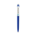 Recycled plastic pen, ultra-smooth ink, blue writing blue colour