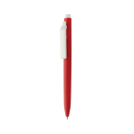 Recycled plastic pen, ultra-smooth ink, blue writing red colour