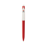 Recycled plastic pen, ultra-smooth ink, blue writing red colour
