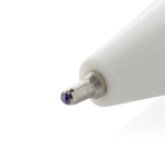 Recycled plastic pen, ultra-smooth ink, blue writing white colour