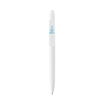 Recycled plastic pen, ultra-smooth ink, blue writing white colour