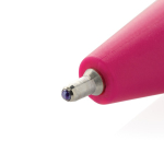 Recycled plastic pen, ultra-smooth ink, blue writing pink colour