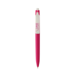 Recycled plastic pen, ultra-smooth ink, blue writing pink colour