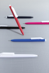 Recycled plastic pen, ultra-smooth ink, blue writing pink colour