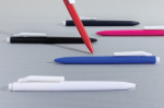 Recycled plastic pen, ultra-smooth ink, blue writing pink colour